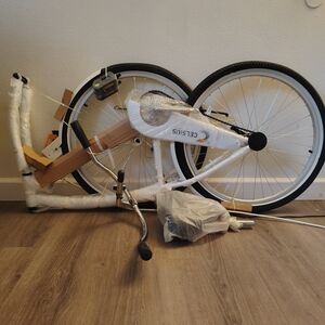Celcius White Bicycle Frame and Wheels